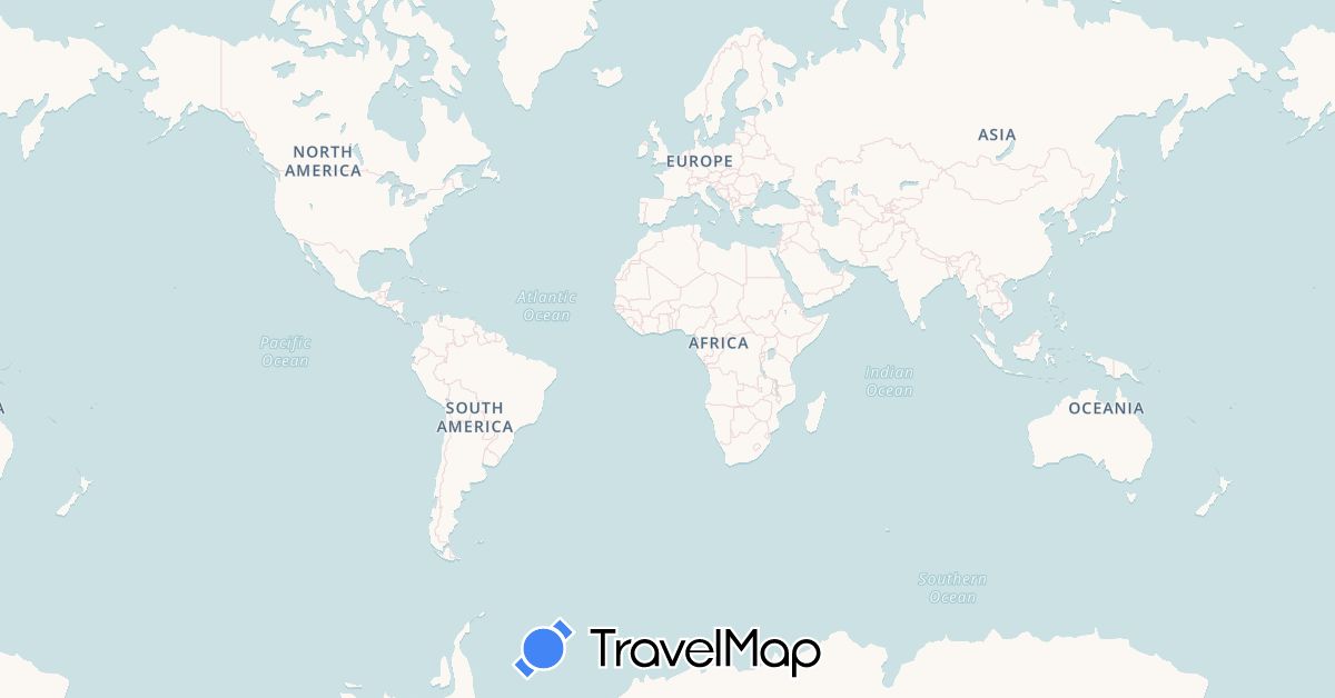 TravelMap itinerary: driving, hiking, boat, boat - southbound in United States (North America)
